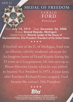 2009 Topps American Heritage Heroes - Presidential Medal of Freedom #MOF-11 Gerald Ford Back