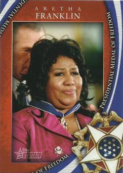 2009 Topps American Heritage Heroes - Presidential Medal of Freedom #MOF-12 Aretha Franklin Front
