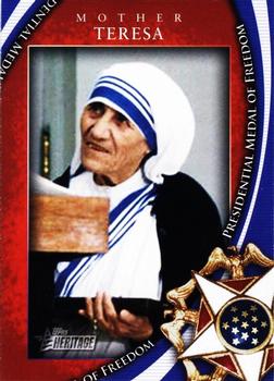 2009 Topps American Heritage Heroes - Presidential Medal of Freedom #MOF-3 Mother Teresa Front