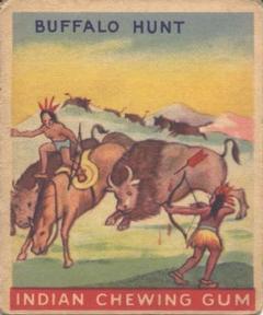 1933-40 Goudey Indian Gum (R73) #135 Buffalo Hunt Front