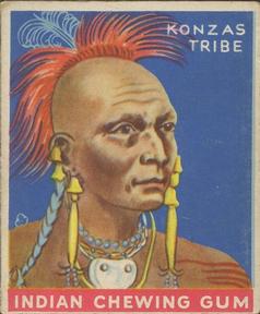 1933-40 Goudey Indian Gum (R73) #3 Konzas Tribe Front