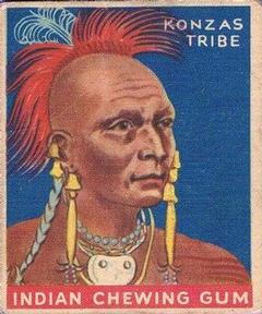 1933-40 Goudey Indian Gum (R73) #3 Konzas Tribe Front