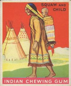 1933-40 Goudey Indian Gum (R73) #21 Squaw and Child Front