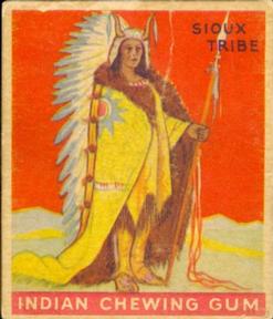 1933-40 Goudey Indian Gum (R73) #22 Sioux Tribe Front