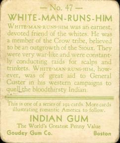 1933-40 Goudey Indian Gum (R73) #47 White Man Runs Him Back