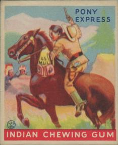 1933-40 Goudey Indian Gum (R73) #76 Pony Express Front