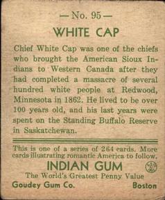 1933-40 Goudey Indian Gum (R73) #95 White Cap Back