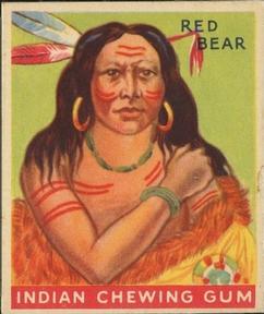 1933-40 Goudey Indian Gum (R73) #100 Red Bear Front