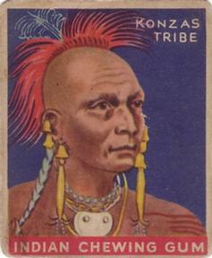1933-40 Goudey Indian Gum (R73) #116 Chief of the Konzas Tribe Front
