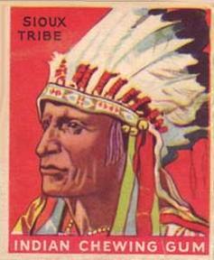 1933-40 Goudey Indian Gum (R73) #120 Warrior of the Sioux Tribe Front