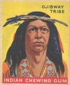 1933-40 Goudey Indian Gum (R73) #124 Warrior of the Ojibway Tribe Front