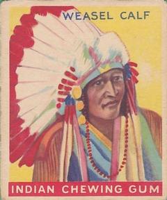 1933-40 Goudey Indian Gum (R73) #129 Weasel Calf Front