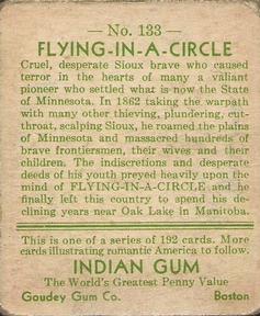 1933-40 Goudey Indian Gum (R73) #133 Flying in a Circle Back