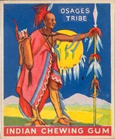 1933-40 Goudey Indian Gum (R73) #140 Warrior of the Osages Tribe Front