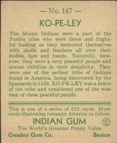 1933-40 Goudey Indian Gum (R73) #147 Ko-Pe-Ley Back