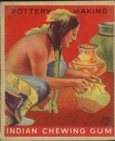 1933-40 Goudey Indian Gum (R73) #153 Pottery Making Front
