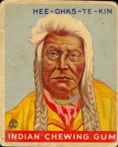 1933-40 Goudey Indian Gum (R73) #158 Hee-Ohks-Te-Kin Front