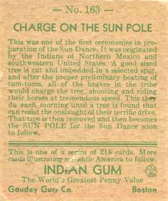 1933-40 Goudey Indian Gum (R73) #163 Charge on the Sun Pole Back
