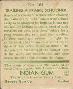 1933-40 Goudey Indian Gum (R73) #164 Trailing a Prairie Schooner Back