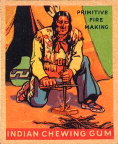 1933-40 Goudey Indian Gum (R73) #178 Primitive Fire Making Front