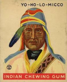 1933-40 Goudey Indian Gum (R73) #193 Yo-Ho-Lo-Micco Front