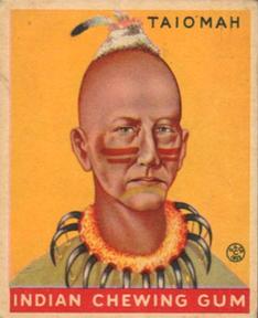 1933-40 Goudey Indian Gum (R73) #208 Taiomah Front
