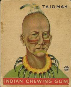 1933-40 Goudey Indian Gum (R73) #208 Taiomah Front