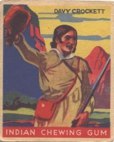 1933-40 Goudey Indian Gum (R73) #52 Davy Crockett Front