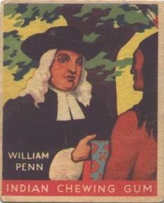 1933-40 Goudey Indian Gum (R73) #56 William Penn Front