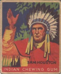 1933-40 Goudey Indian Gum (R73) #61 Sam Houston Front