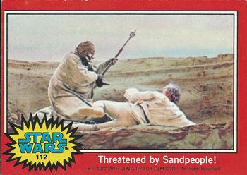 1977 Topps Star Wars #112 Threatened by Sandpeople! Front