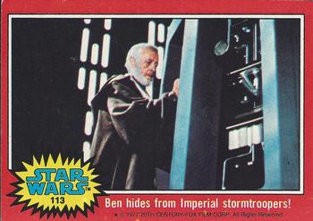 1977 Topps Star Wars #113 Ben hides from Imperial stormtroopers! Front
