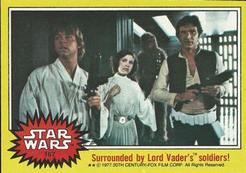 1977 Topps Star Wars #167 Surrounded by Lord Vader's soldiers Front