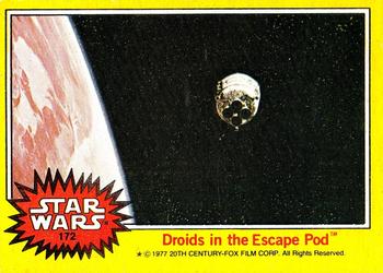 1977 Topps Star Wars #172 Droids in the Escape Pod Front