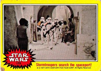 1977 Topps Star Wars #179 Stormtroopers search the spaceport! Front