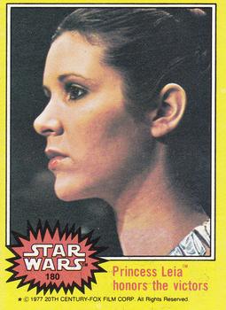 1977 Topps Star Wars #180 Princess Leia honors the victors Front