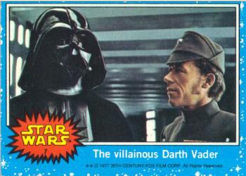 1977 Topps Star Wars #7 The villainous Darth Vader Front