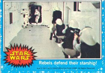 1977 Topps Star Wars #9 Rebels defend their starship! Front