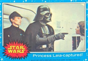 1977 Topps Star Wars #10 Princess Leia - captured! Front