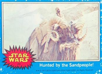 1977 Topps Star Wars #20 Hunted by the Sand People! Front