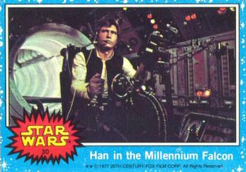 1977 Topps Star Wars #30 Han in the Millennium Falcon Front