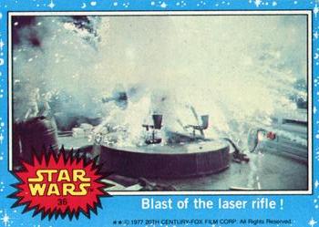 1977 Topps Star Wars #36 Blast of the laser rifle! Front