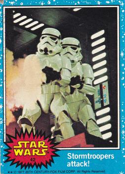 1977 Topps Star Wars #42 Stormtroopers attack! Front