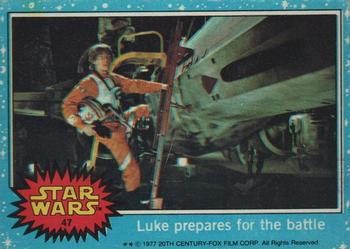 1977 Topps Star Wars #47 Luke prepares for the battle Front
