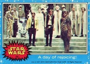 1977 Topps Star Wars #56 A day of rejoicing! Front
