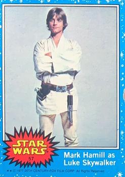 1977 Topps Star Wars #57 Mark Hamill as Luke Skywalker Front