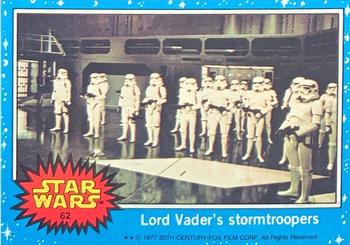 1977 Topps Star Wars #62 Lord Vader's stormtroopers Front