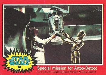 1977 Topps Star Wars #70 Special mission for Artoo-Detoo! Front