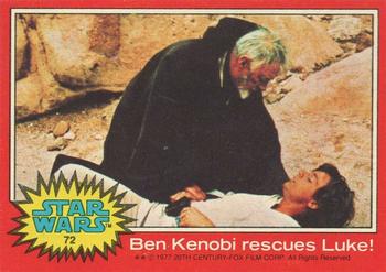 1977 Topps Star Wars #72 Ben Kenobi rescues Luke! Front