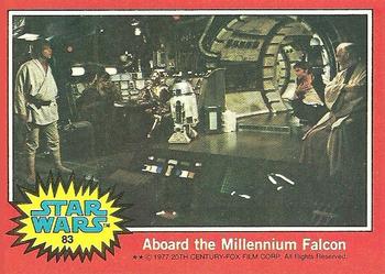 1977 Topps Star Wars #83 Aboard the Millennium Falcon Front